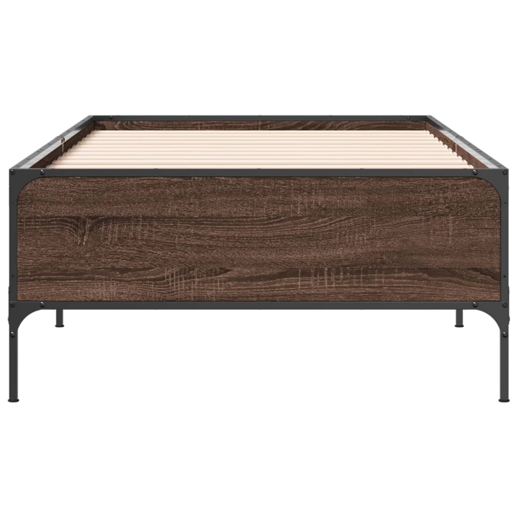 vidaXL Cadre de lit sans matelas chêne marron 75x190 cm