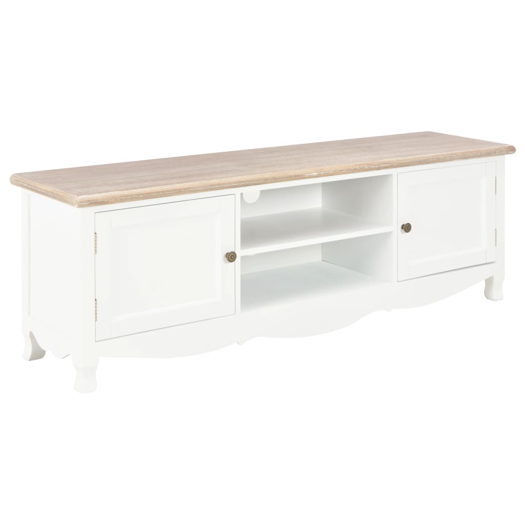 vidaXL Meuble TV Blanc 120x30x40 cm Bois