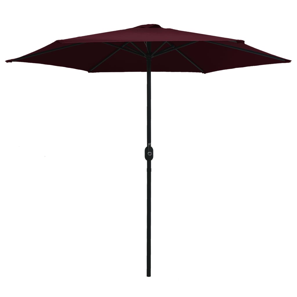 vidaXL Parasol d'extérieur et mât en aluminium 270x246 cm Bordeaux