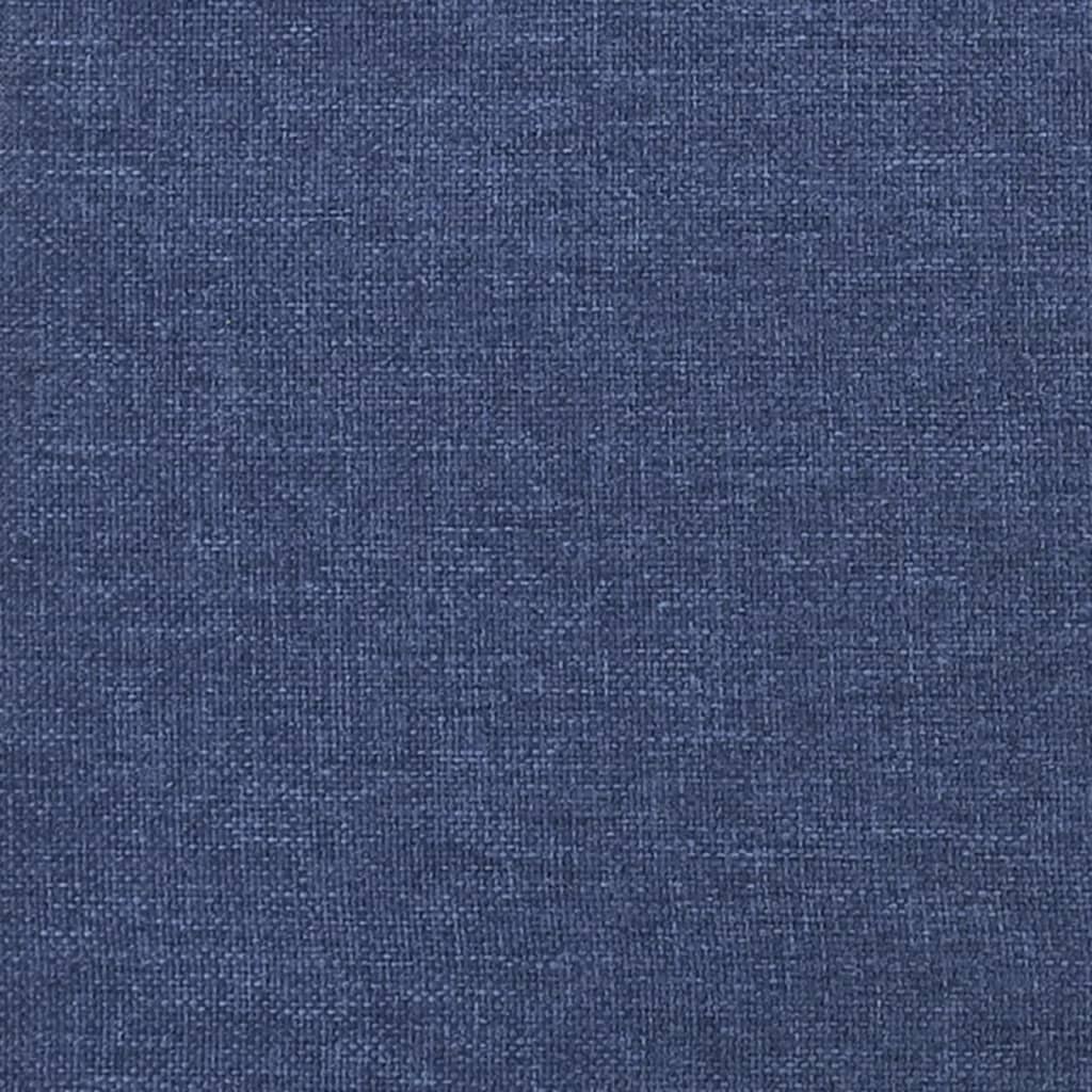 vidaXL Sommier à lattes de lit avec matelas Bleu 200x200 cm Tissu