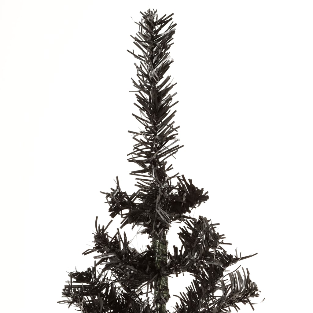 vidaXL Sapin de Noël étroit Noir 150 cm