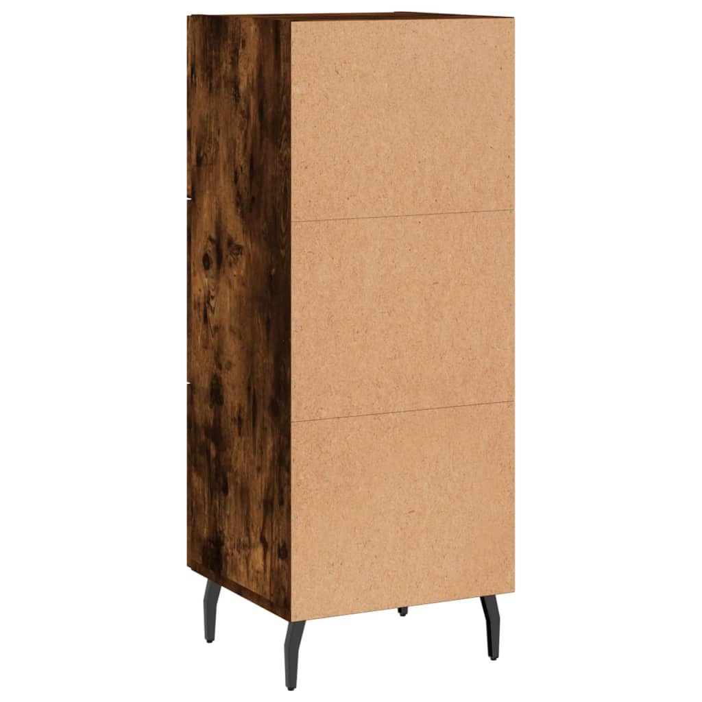 vidaXL Buffet Chêne fumé 34,5x34x90 cm Bois d'ingénierie