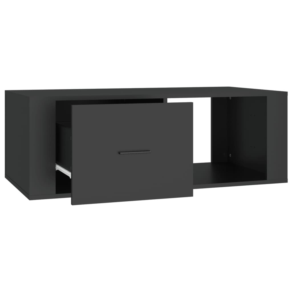 vidaXL Table basse Noir 100x50,5x35 cm Bois d'ingénierie