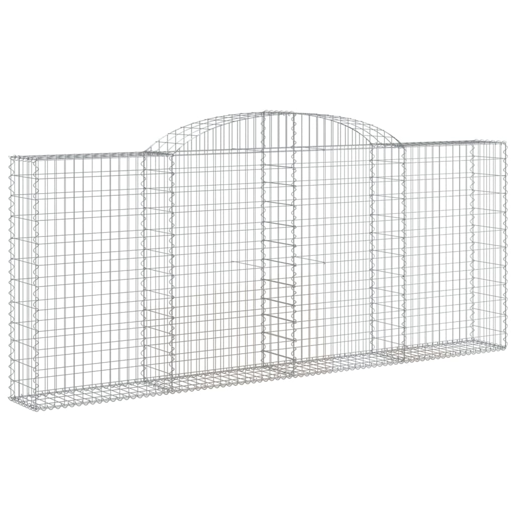 vidaXL Panier de gabions arqué 300x30x120/140 cm Fer galvanisé