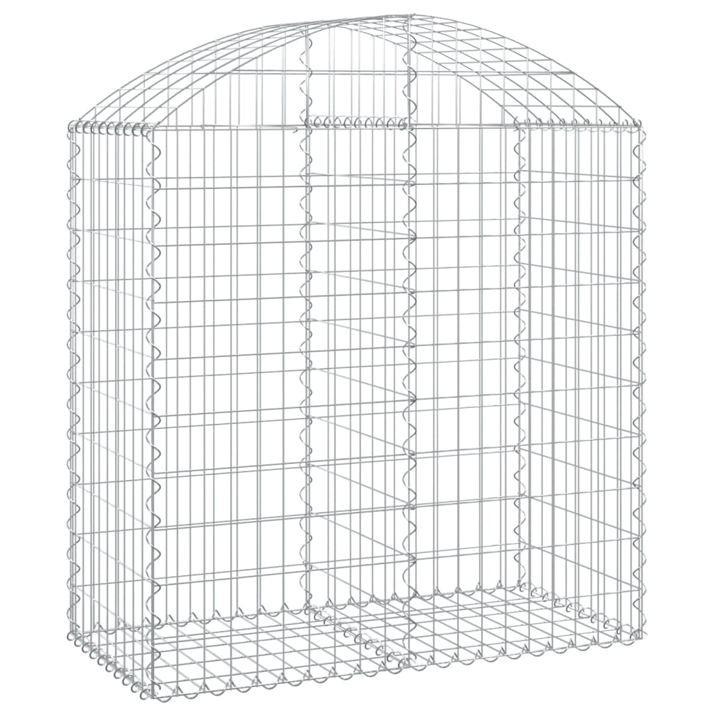 vidaXL Panier de gabions arqué 100x50x100/120 cm Fer galvanisé