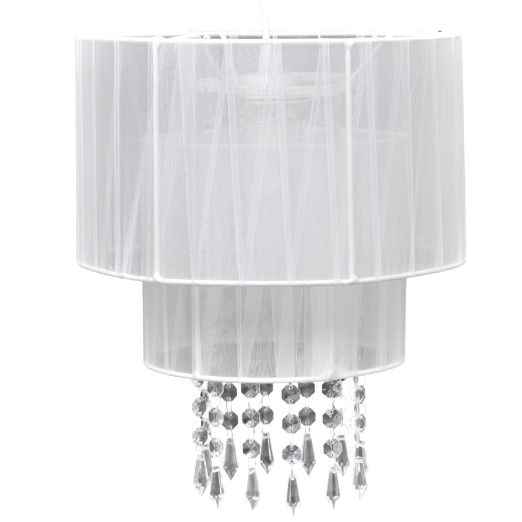 Lustre plafonnier contemporain suspension cristal blanc