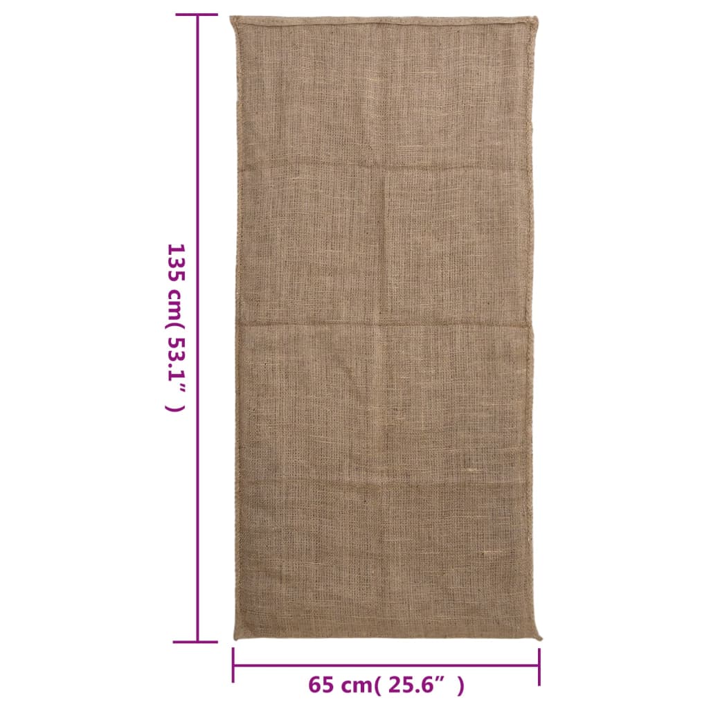 vidaXL Sacs en jute 5 pcs 65x135 cm 100 % jute 220 g/m²