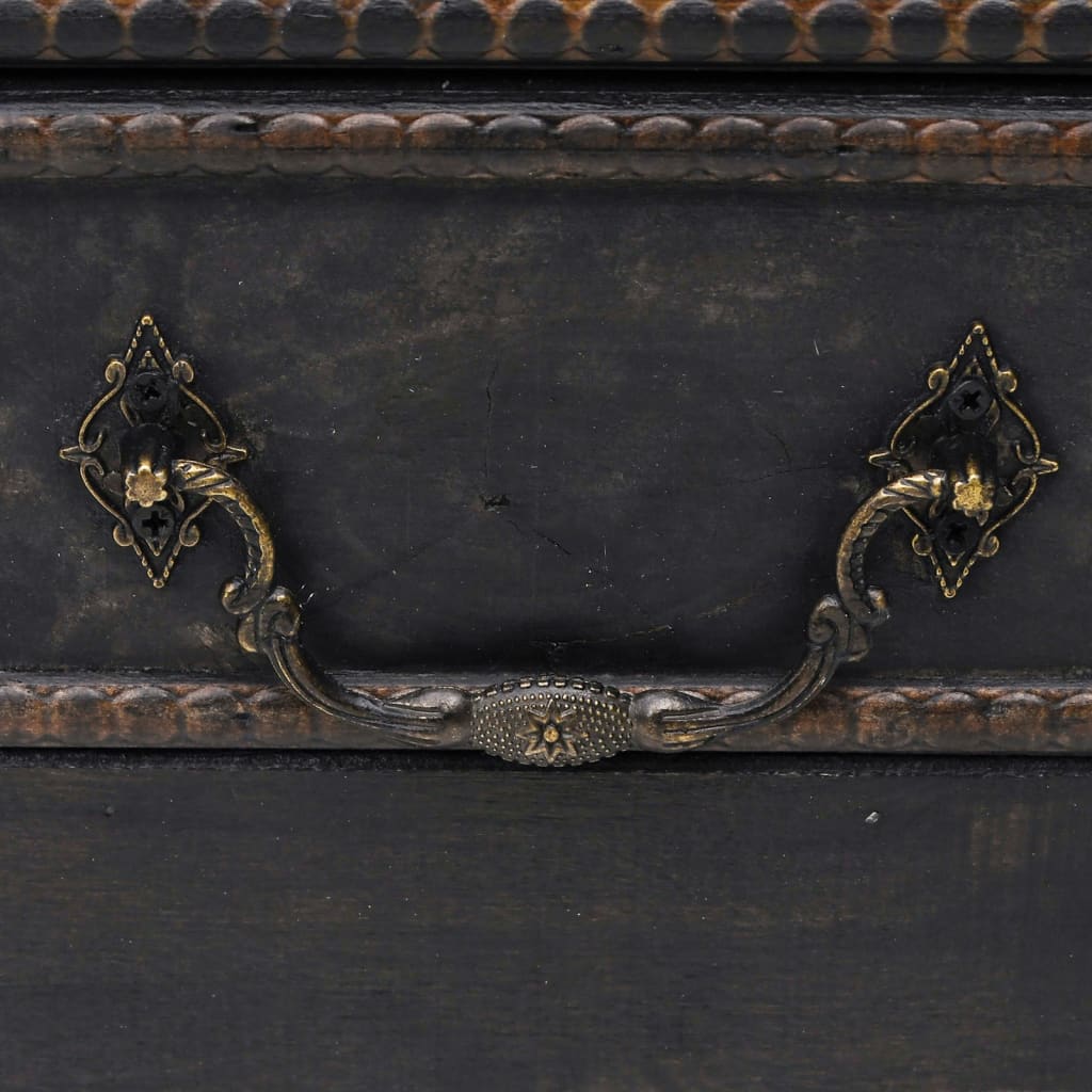 Coffre de rangement Vintiquewise en bois brun antique de 9 po avec