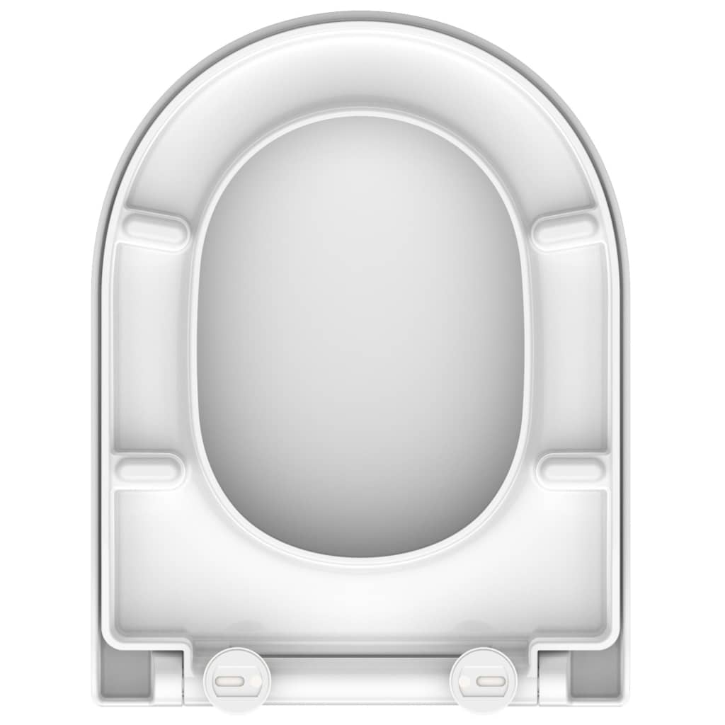 SCHÜTTE Siège de toilette Duroplast WHITE forme en D