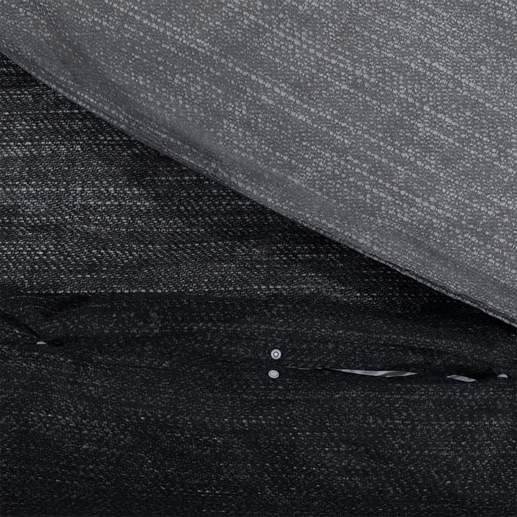 vidaXL Ensemble de housse de couette gris foncé 240x220 cm Coton