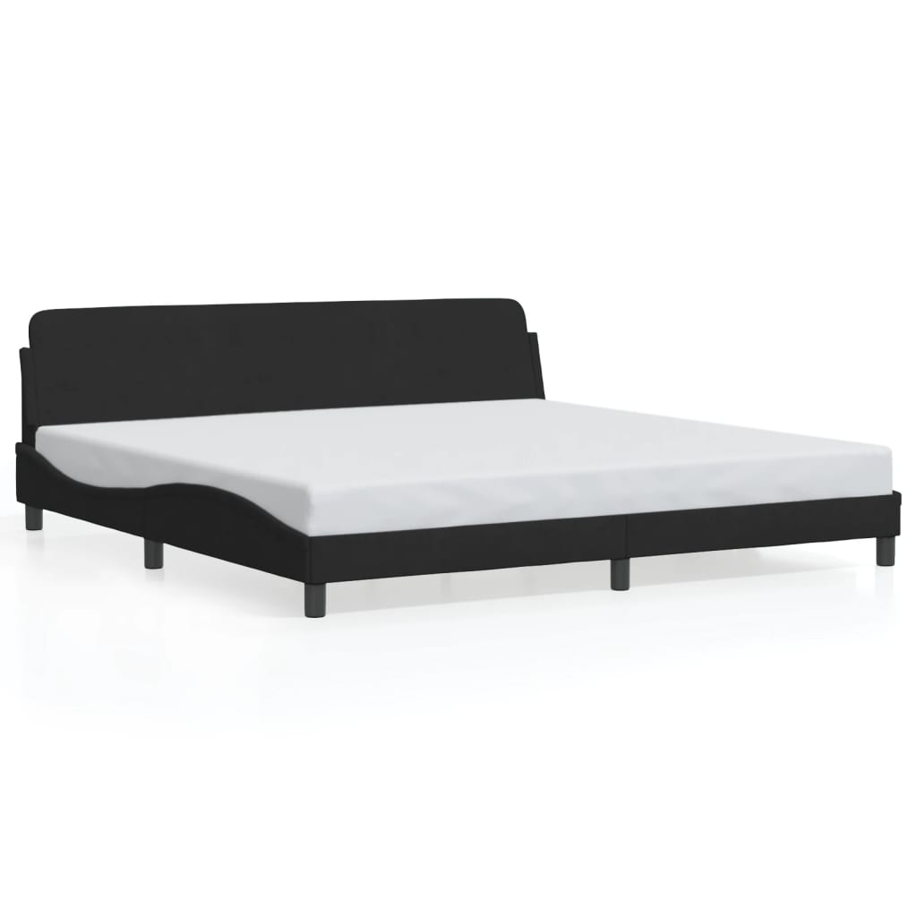 vidaXL Cadre de lit sans matelas noir 200x200 cm velours