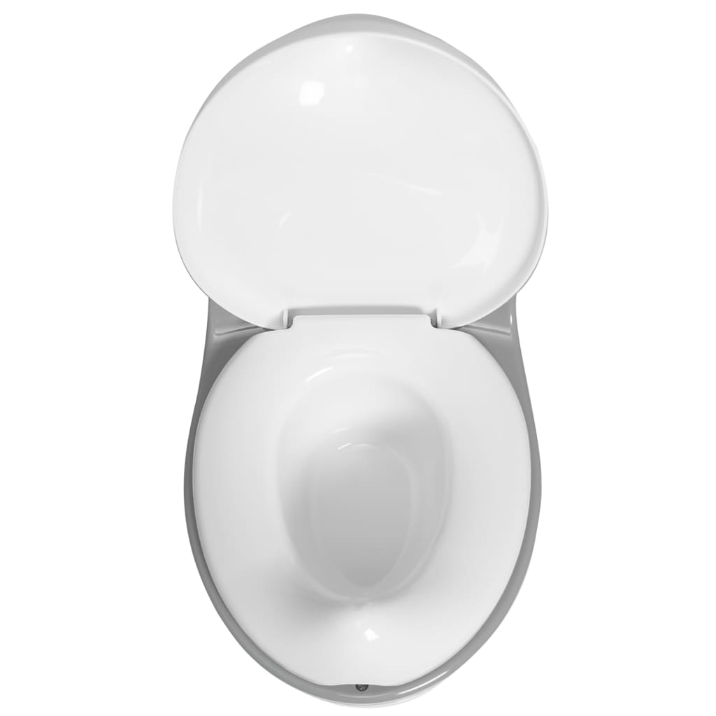Baninni Pot de toilette avec son Pippe Gris et blanc