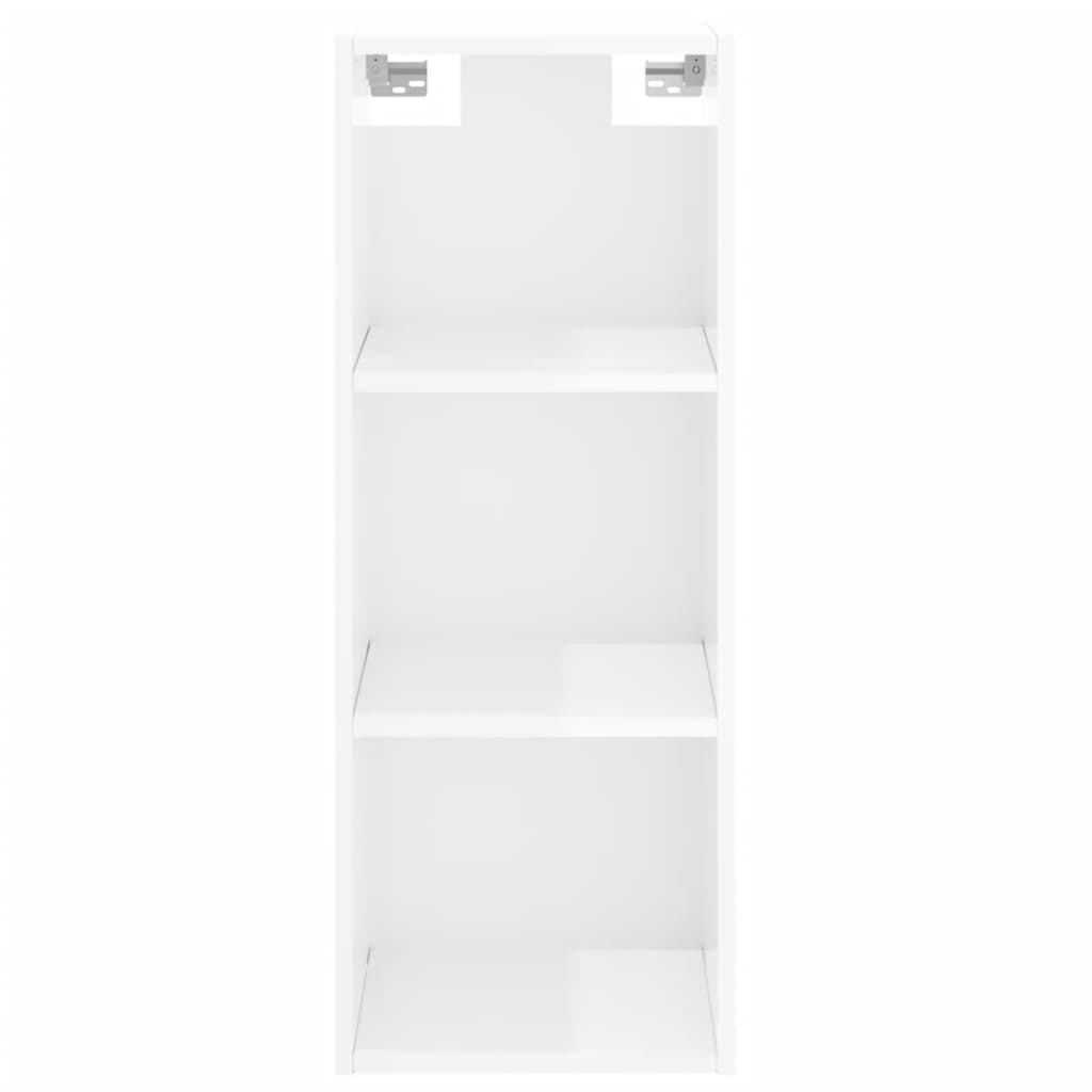 vidaXL Buffet haut Blanc brillant 34,5x34x180 cm Bois d'ingénierie