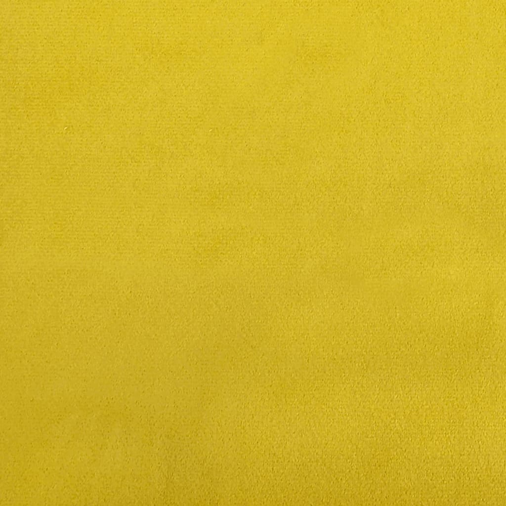 vidaXL Canapé-lit en forme de L jaune 255x140x70 cm velours