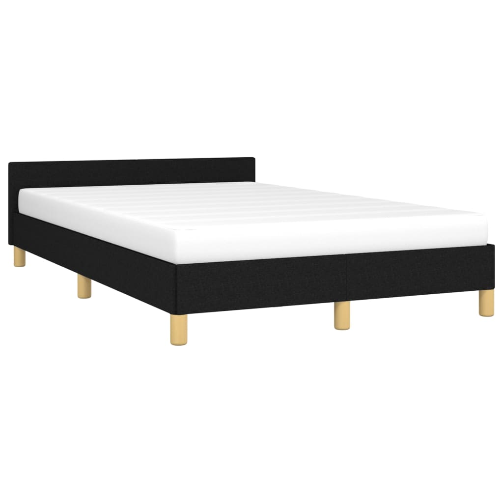 vidaXL Cadre de lit sans matelas noir 120x200 cm tissu