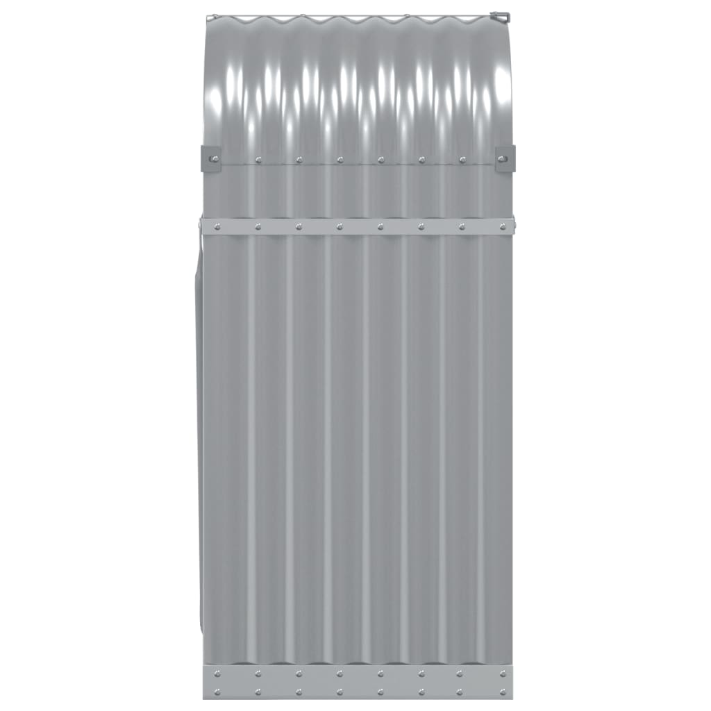 vidaXL Porte-bûches gris clair 40x45x100 cm acier galvanisé