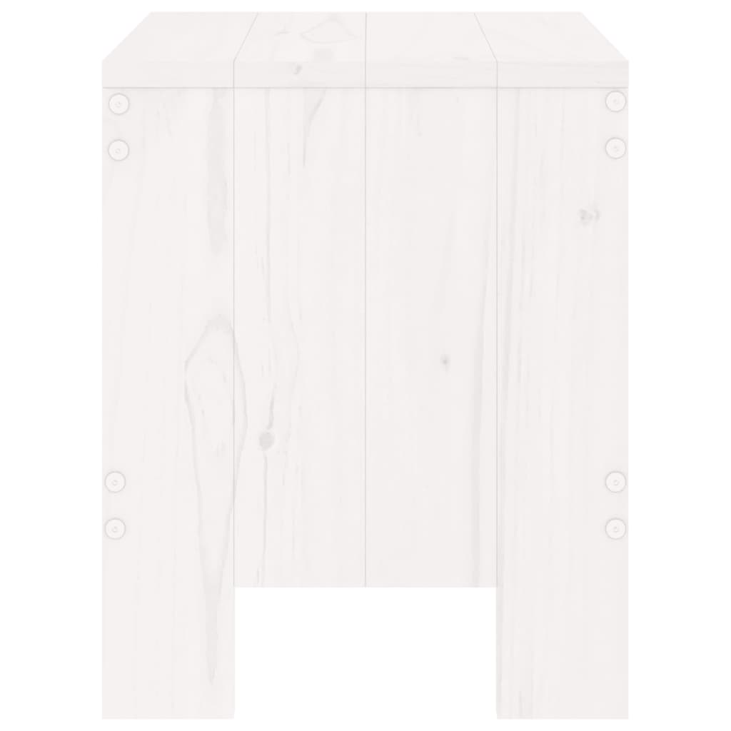 vidaXL Tabourets de jardin lot de 2 blanc 40x36x45 cm bois massif pin