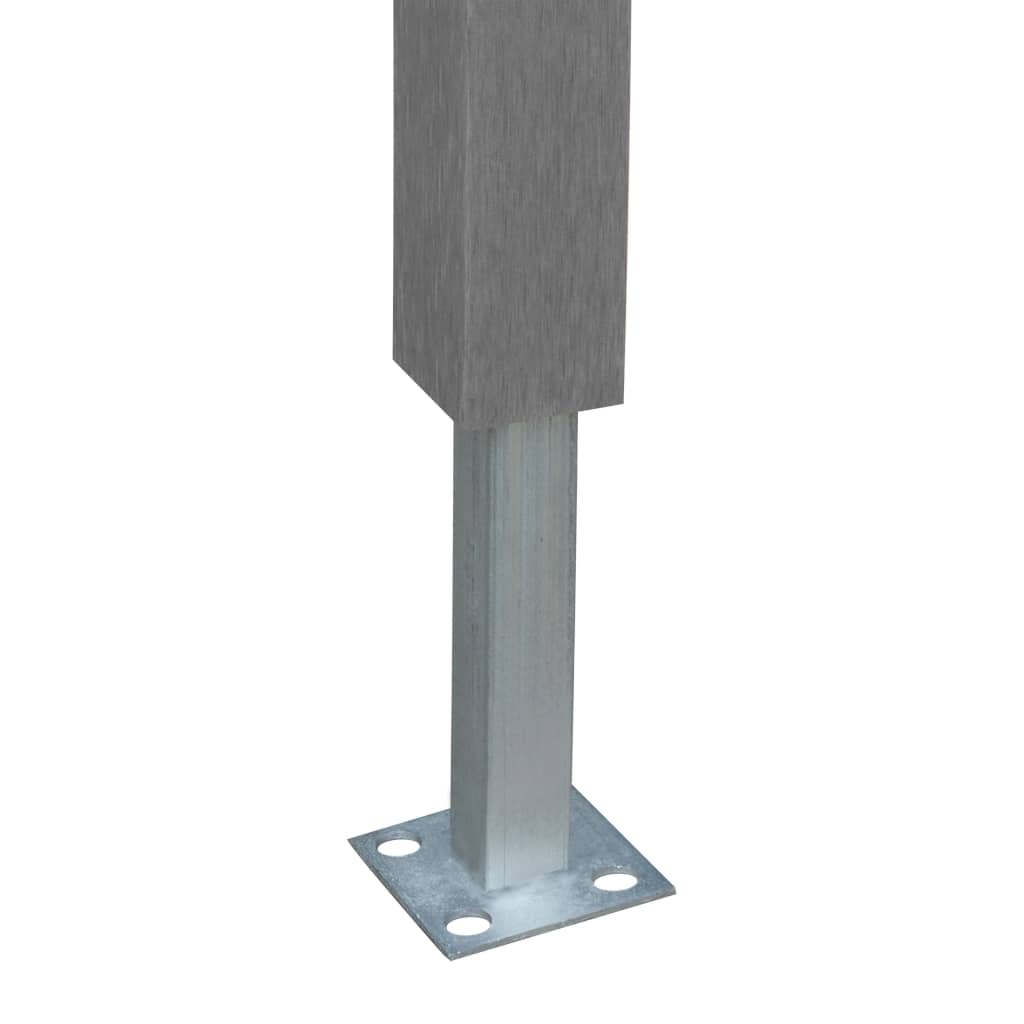 vidaXL Panneau de clôture avec 2 poteaux WPC 180x180 cm gris