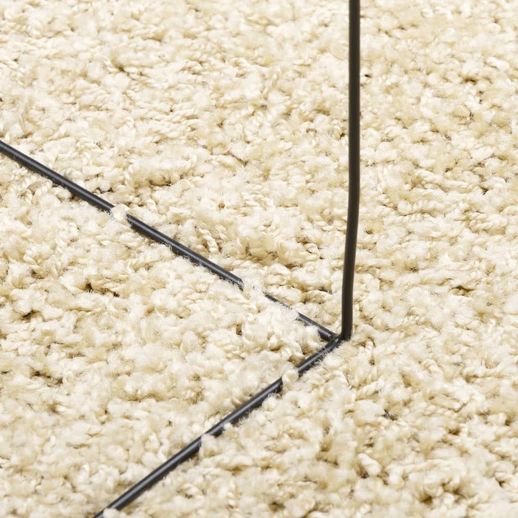 vidaXL Tapis shaggy PAMPLONA poils longs moderne doré 80x200 cm