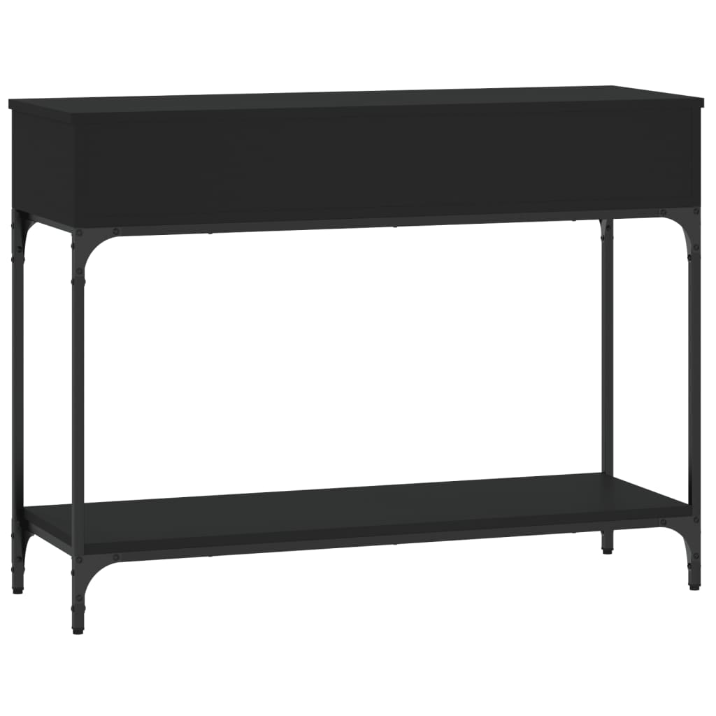 vidaXL Table console noir 100x34,5x75 cm bois d'ingénierie