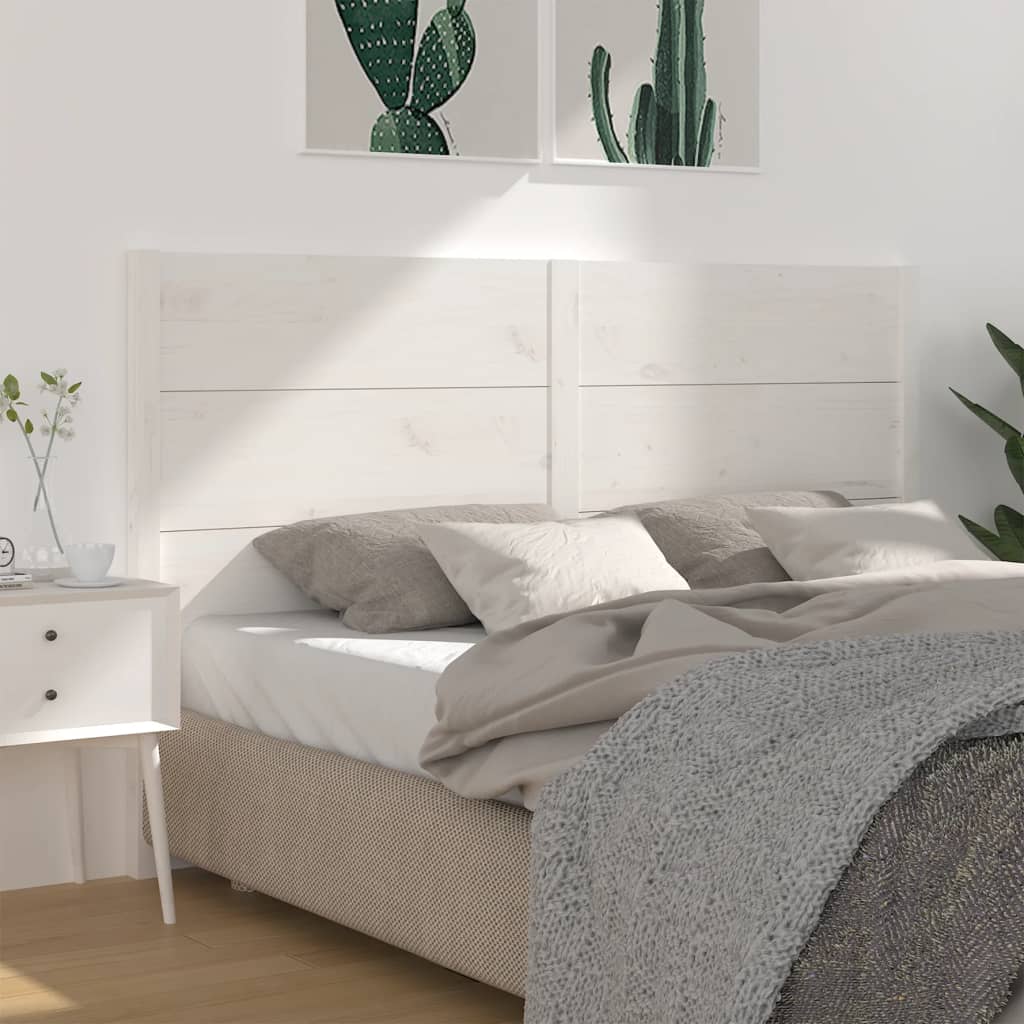 vidaXL Tête de lit Blanc 141x4x100 cm Bois massif de pin