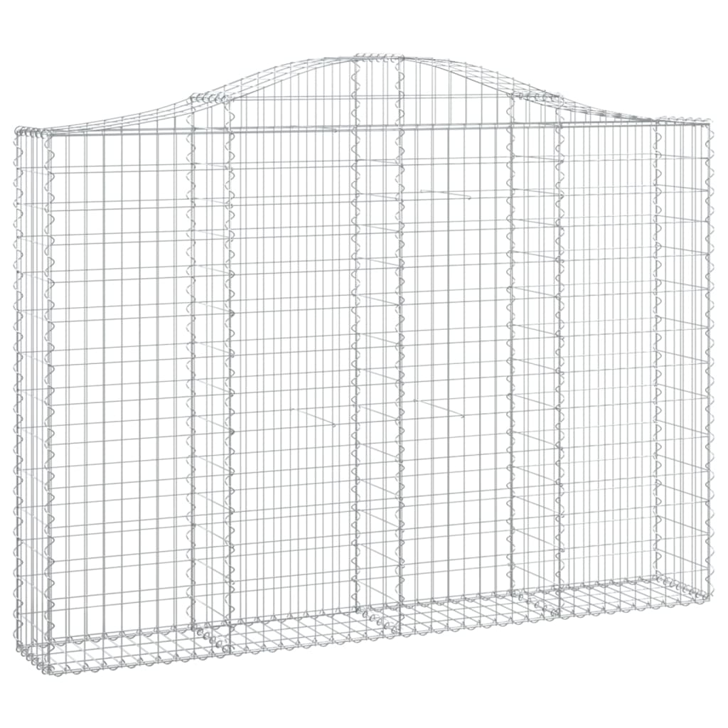 vidaXL Paniers à gabions arqués 25 pcs 200x30x140/160 cm Fer galvanisé