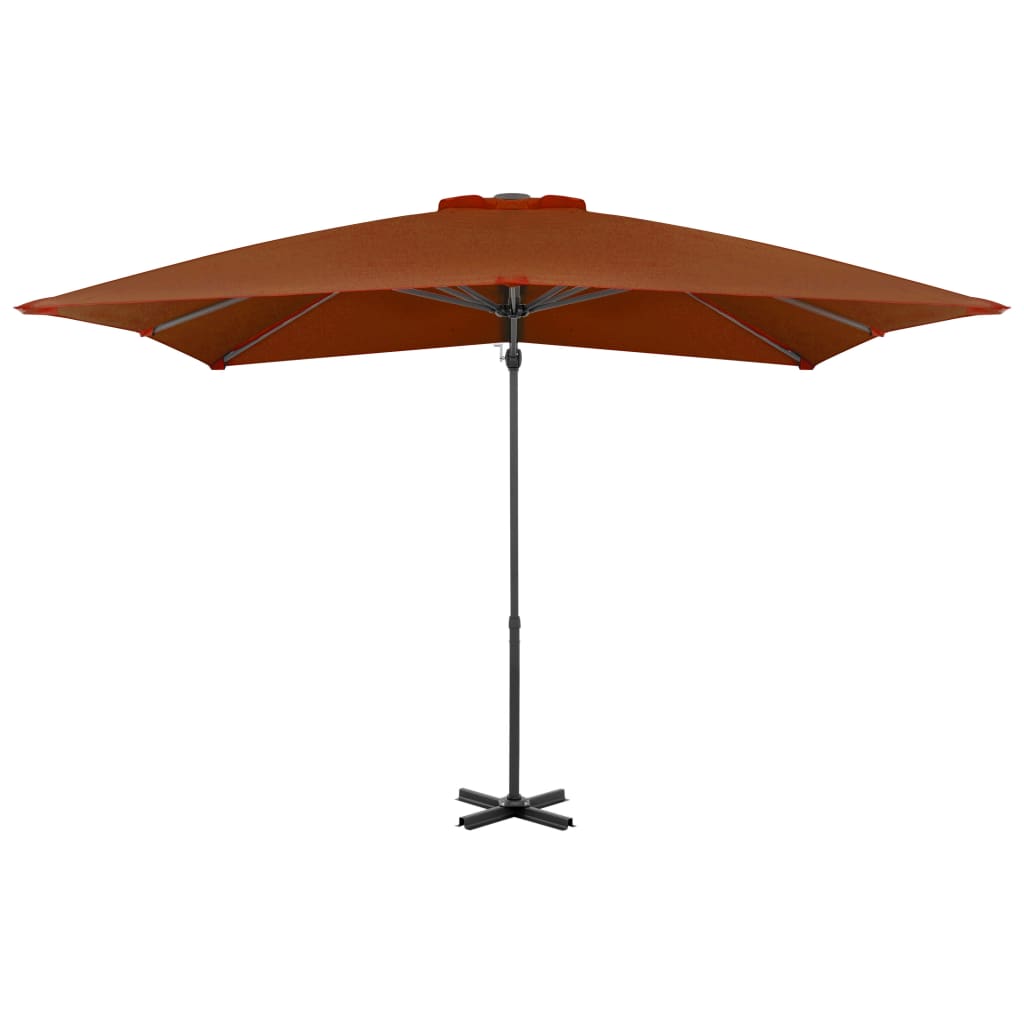 vidaXL Parasol de jardin en porte-à-faux avec mât en aluminium