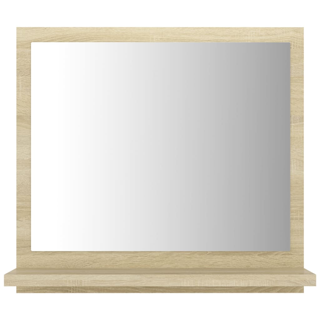 vidaXL Miroir de salle de bain Blanc et chêne sonoma 40x10,5x37 cm