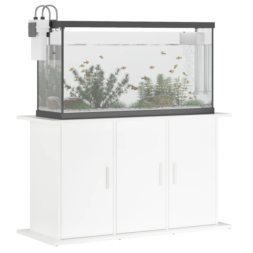 vidaXL Support pour aquarium blanc 101x41x58 cm bois d'ingénierie