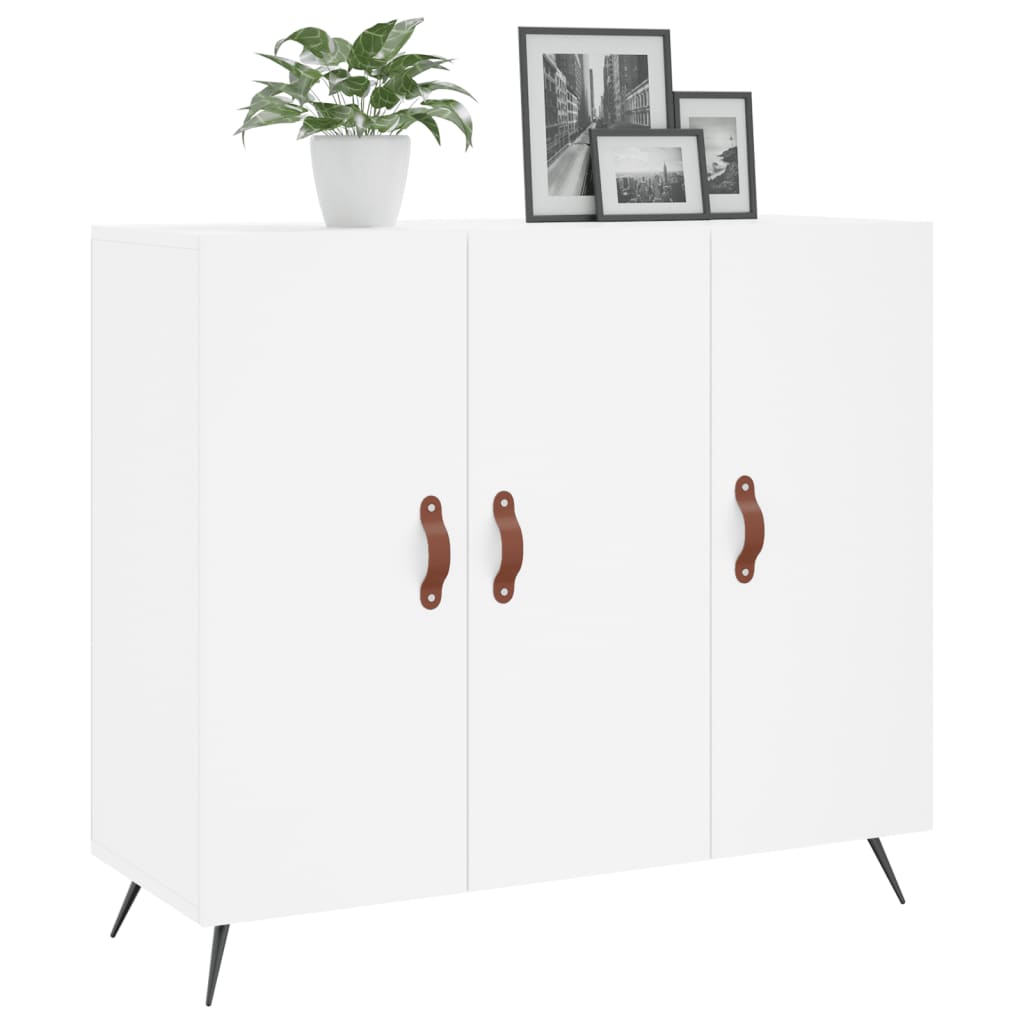 vidaXL Buffet blanc 90x34x80 cm bois d'ingénierie