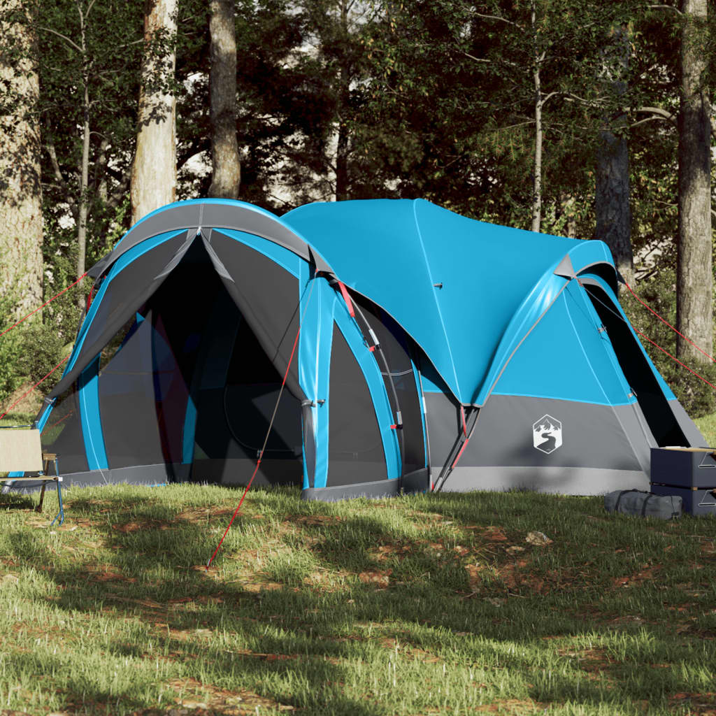 vidaXL Tente familiale tipi 8 personnes bleu imperméable