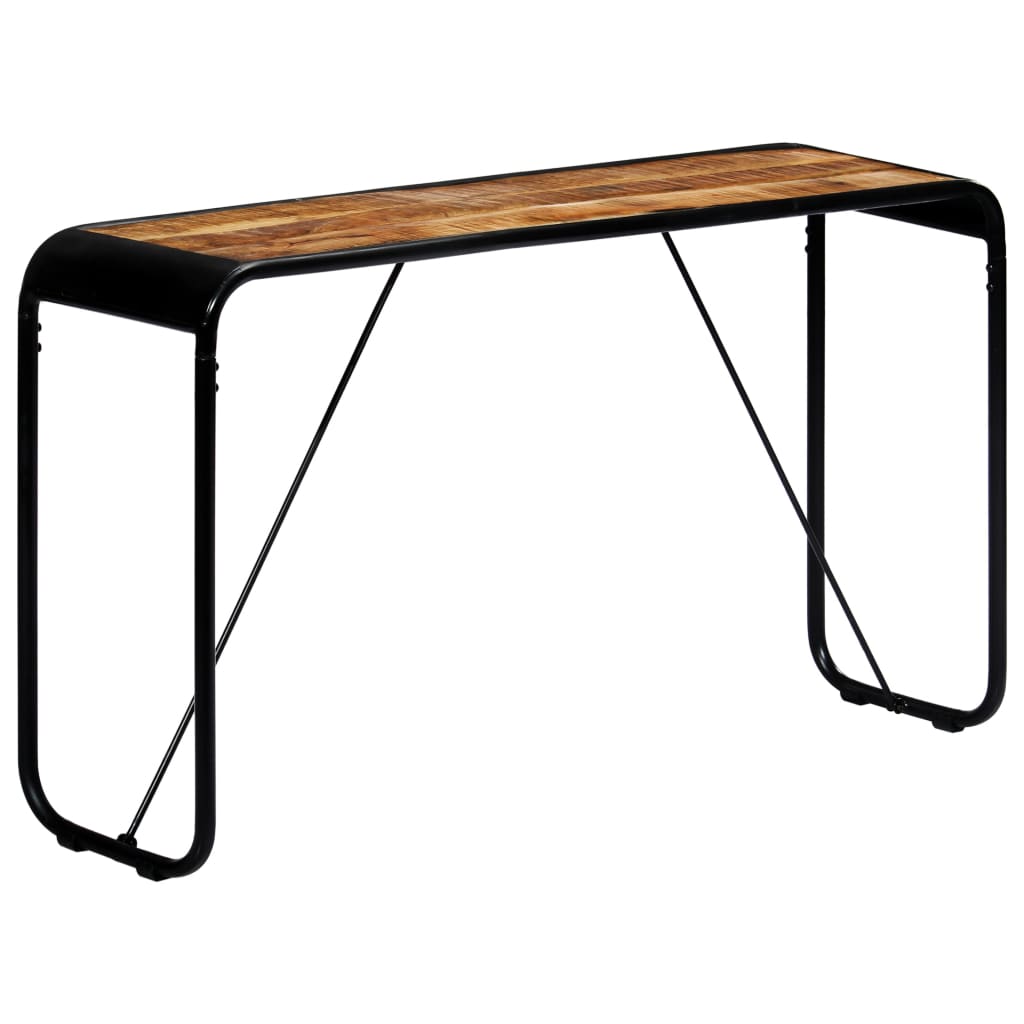 vidaXL Table console 140 x 35 x 76 cm Bois de manguier massif brut