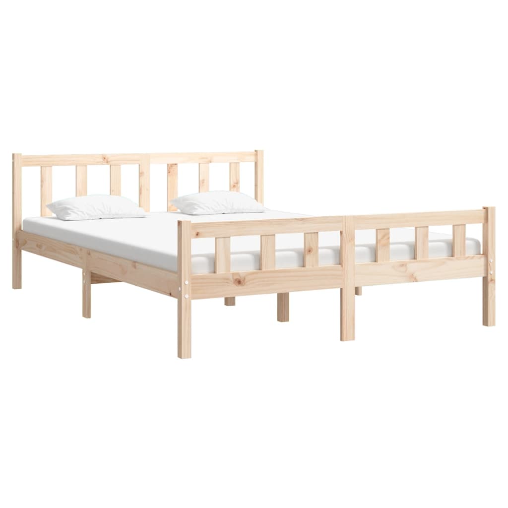 vidaXL Cadre de lit sans matelas bois massif 140x200 cm