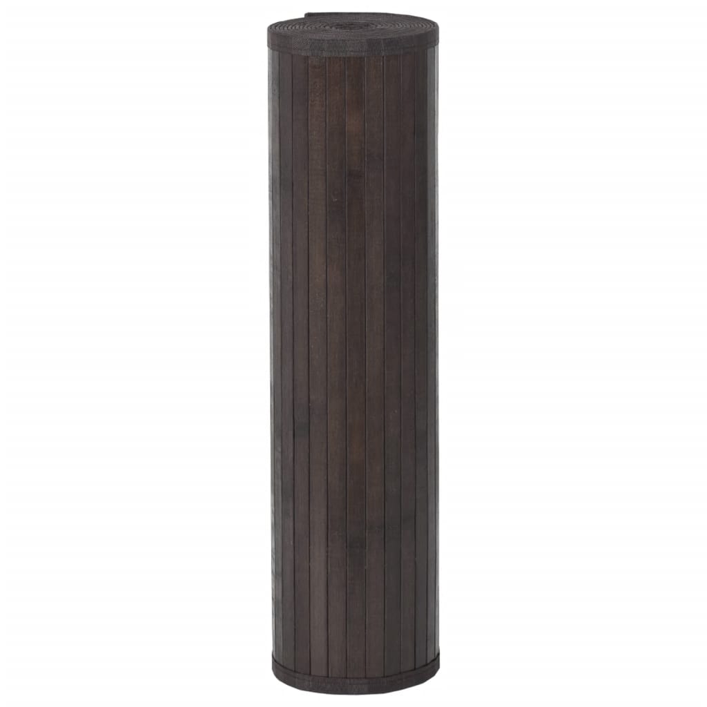 vidaXL Tapis rectangulaire marron foncé 80x500 cm bambou