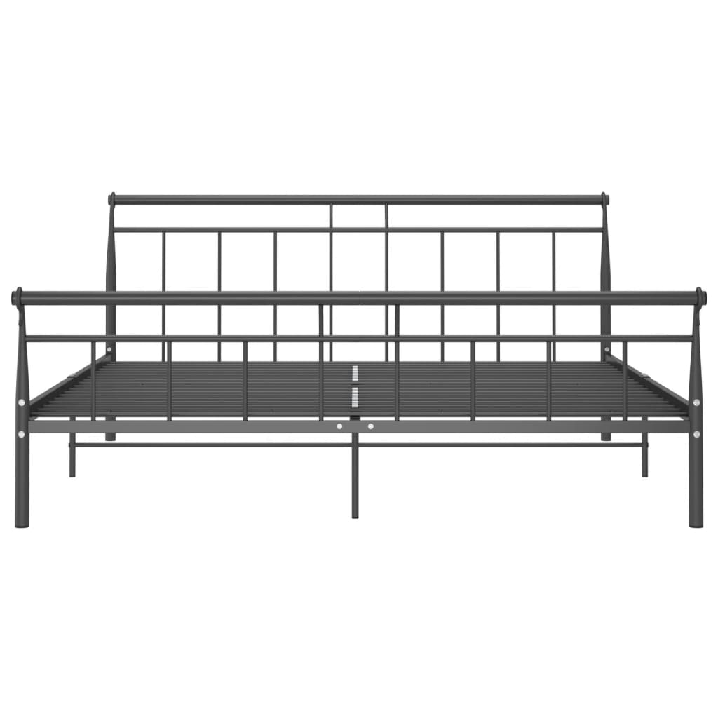 vidaXL Cadre de lit sans matelas noir métal 200x200 cm