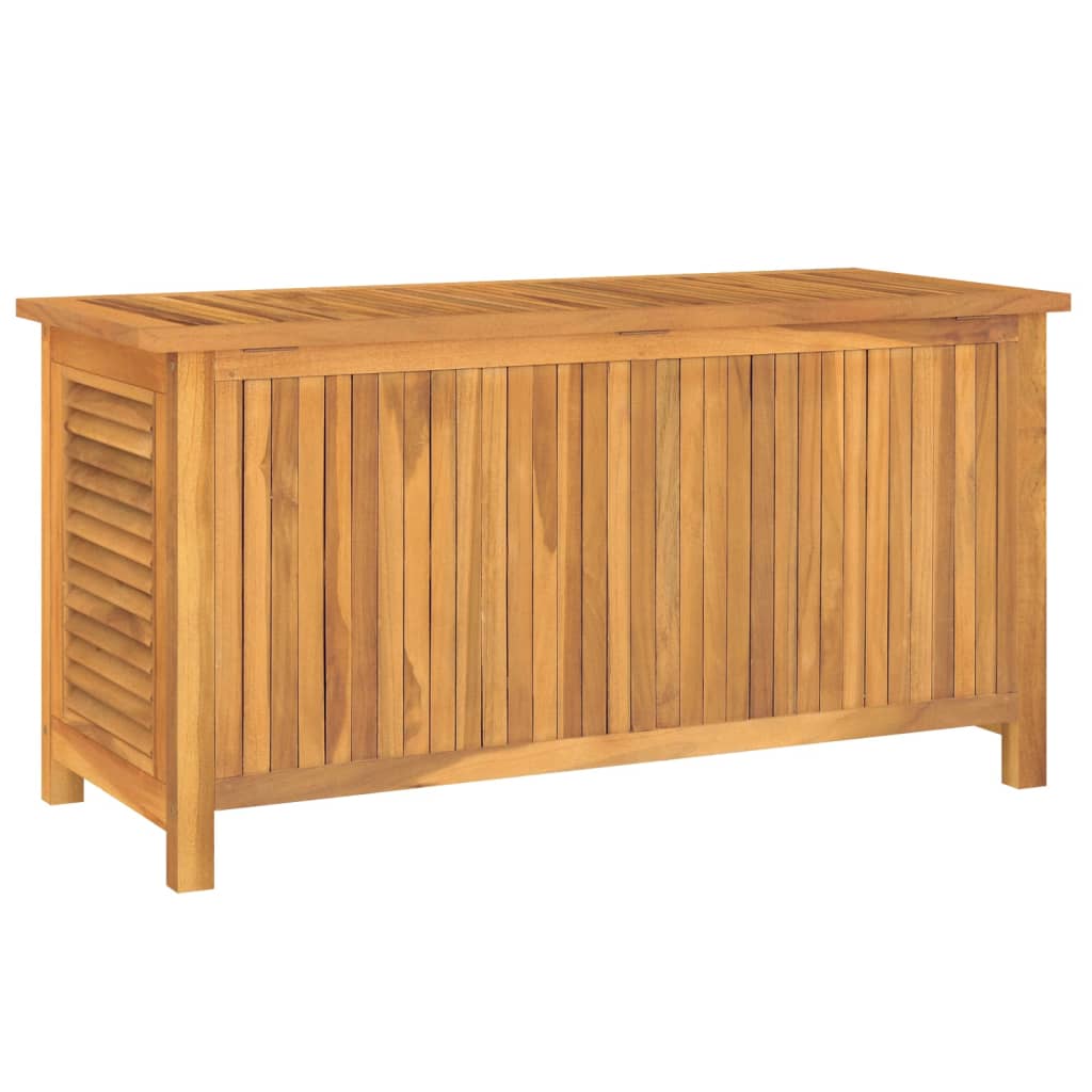 vidaXL Boîte de rangement jardin et sac 114x50x58 cm bois massif teck