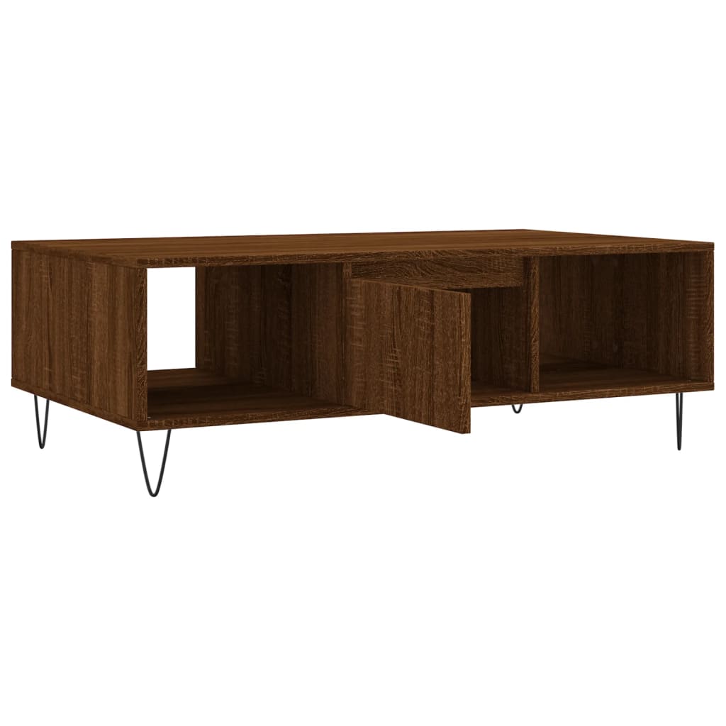 vidaXL Table basse chêne marron 104x60x35 cm bois d'ingénierie