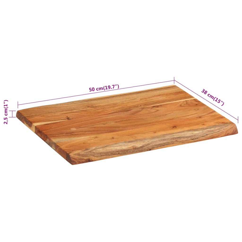 vidaXL Planche à découper 50x38x2,5 cm bois d'acacia massif