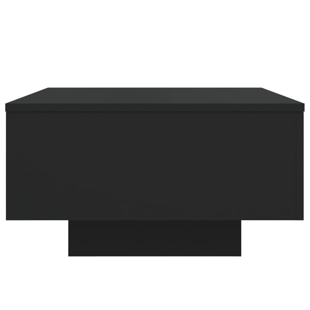 vidaXL Table basse avec lumières LED noir 55x55x31 cm