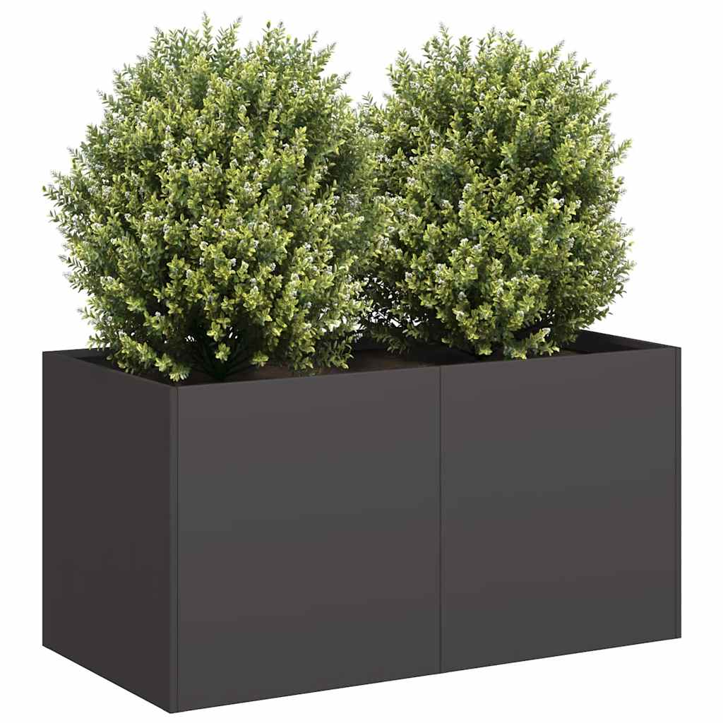 Jardinière - Bac à Fleurs Noir 80x40x40 Cm Résine Tressée - Pot de fleurs - Bac - Jardinière Jardinière - Bac à Fleurs Noir 80x40x40 Cm Résine Tressée - Pot de fleurs - Bac - Jardinière