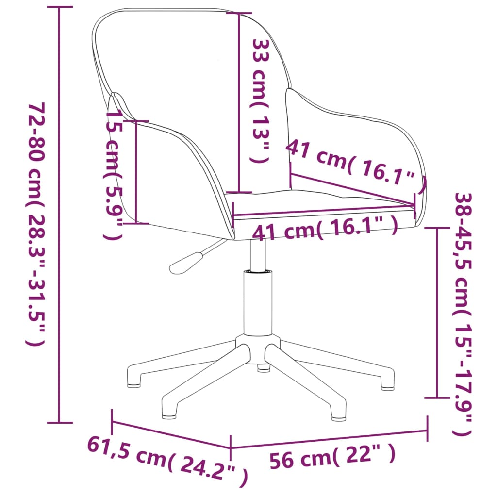 vidaXL Chaises pivotantes à manger lot de 2 Gris clair Velours