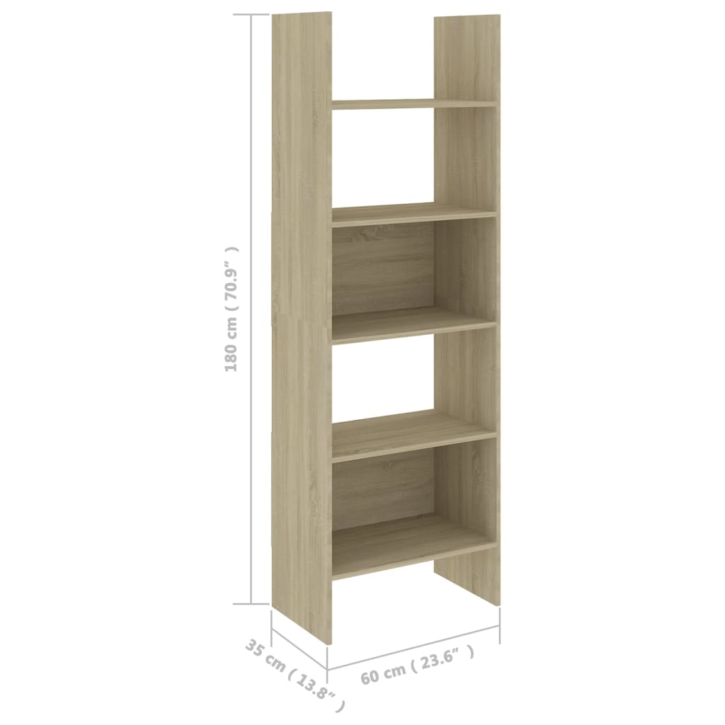 vidaXL Ensemble de bibliothèque 4 pcs Chêne sonoma Bois d'ingénierie