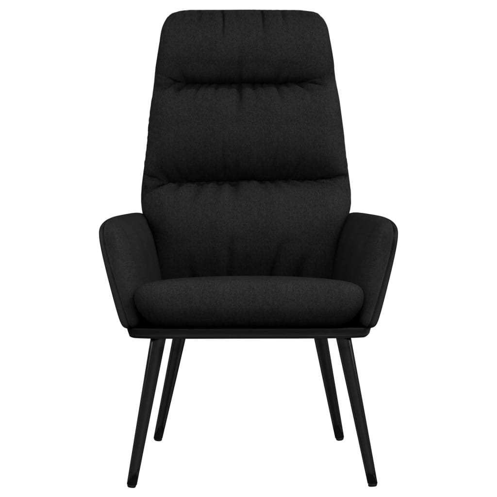 vidaXL Chaise de relaxation Noir Tissu