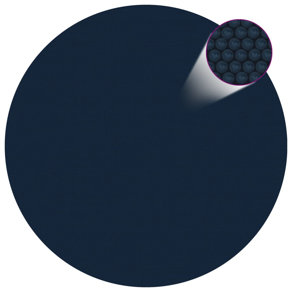 vidaXL Film solaire de piscine flottant PE 300 cm Noir et bleu