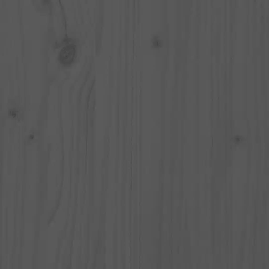 vidaXL Cadre de lit Gris Bois de pin massif 120x200 cm