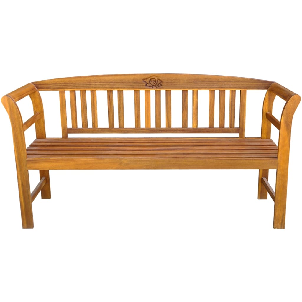 vidaXL Banc de jardin avec coussin 157 cm Bois d'acacia massif