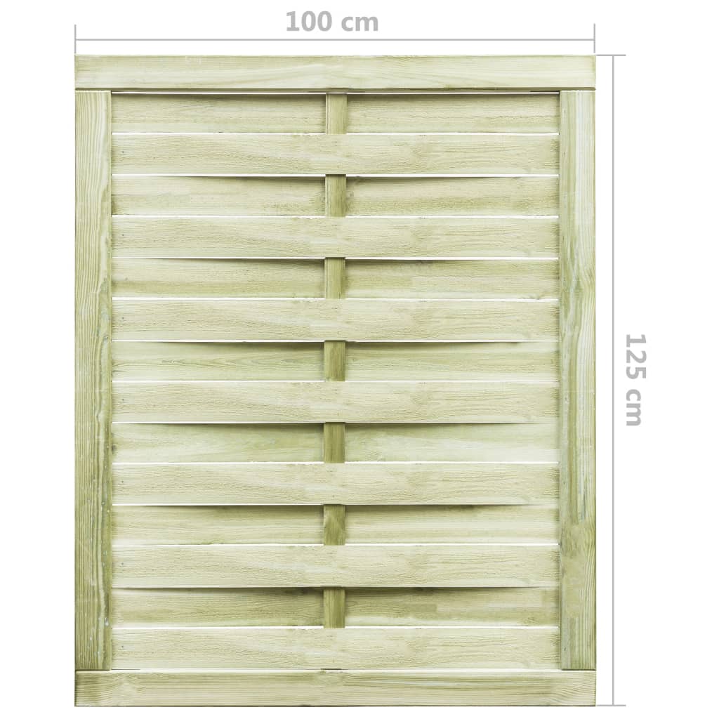 vidaXL Portillon Bois de pin imprégné 100x125 cm Vert