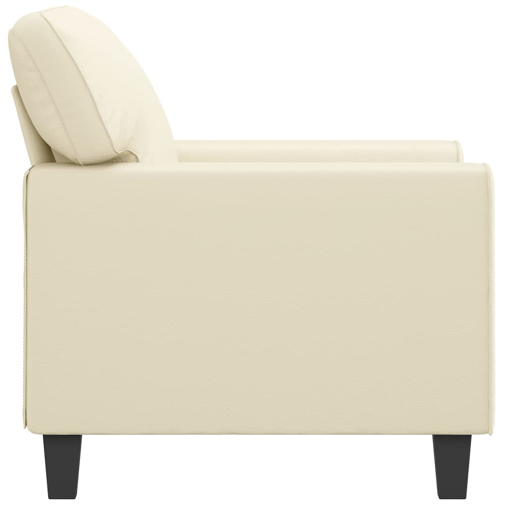 vidaXL Fauteuil Crème 60 cm Similicuir