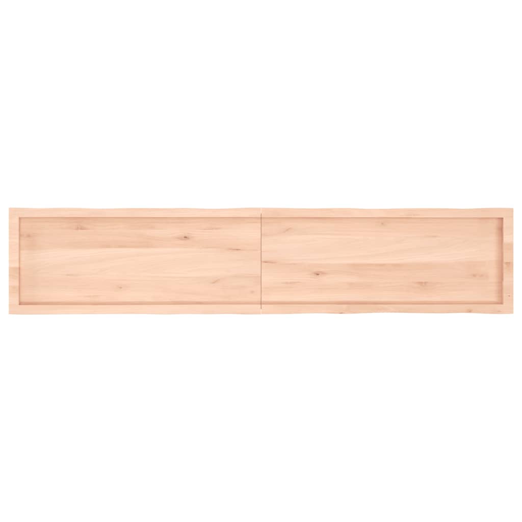 vidaXL Dessus de table bois massif non traité bordure assortie