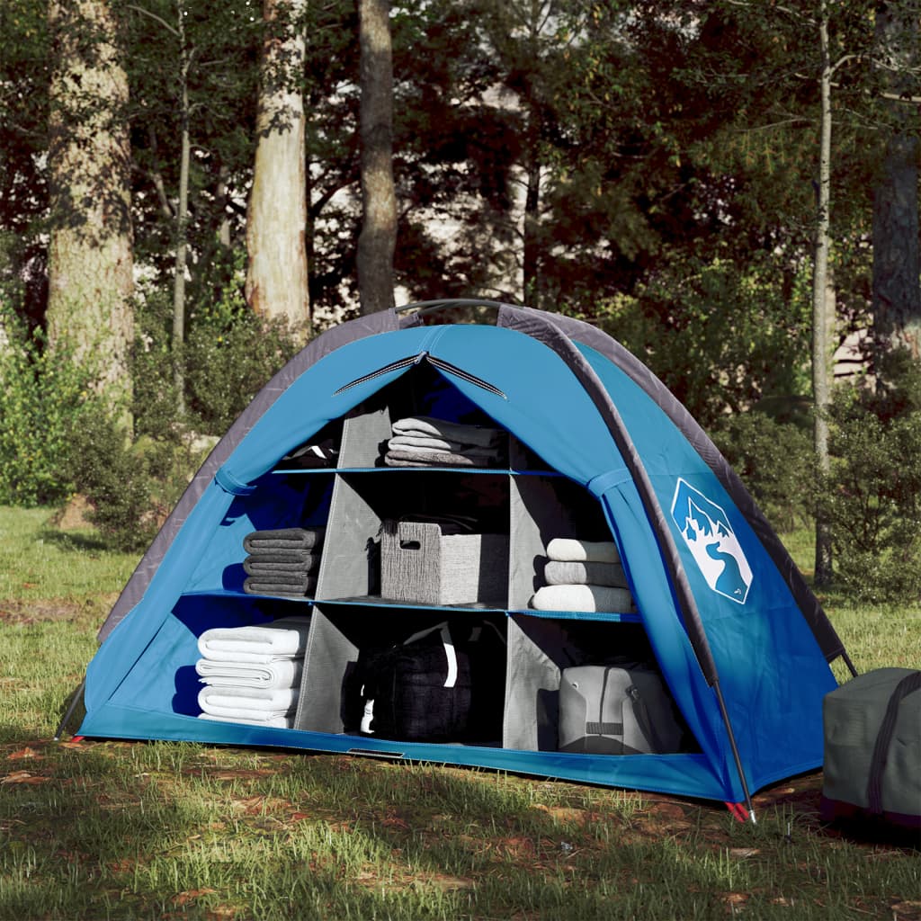 vidaXL Tente de rangement avec 9 compartiments bleu imperméable